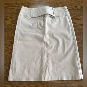 United Colors Of Benetton Cream Pencil Skirt with Belt